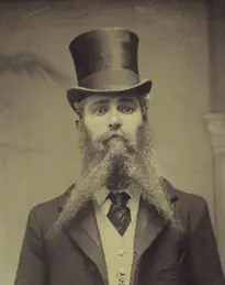 Gentilhomme victorien avec une grande barbe
